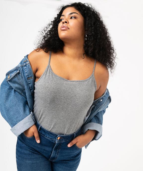 Débardeur femme grande taille uni à fines bretelles  vue1 - GEMO 4G GT - GEMO