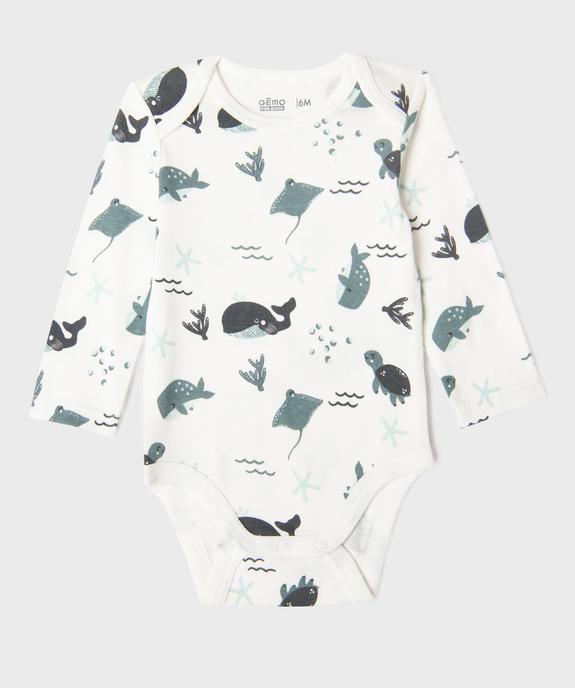 Body manches longues à motifs marins bébé garçon (lot de 3) vue3 - GEMO 4G BEBE - GEMO