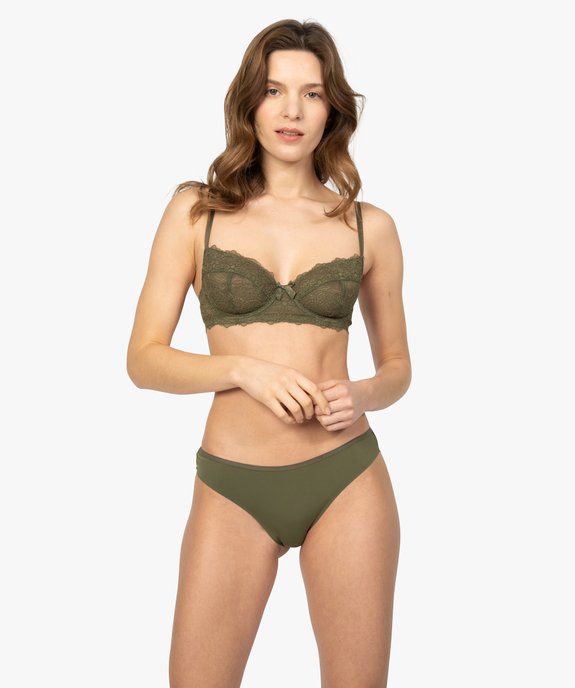 Soutien-gorge à armatures en dentelle vue3 - GEMO(HOMWR FEM) - GEMO