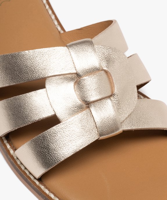 Sandales mules avec brides croisées en cuir femme - Tanéo vue6 - TANEO GEMO FOR GOOD - GEMO