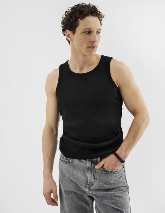 Débardeur en maille côtelée homme vue1 - GEMO 4G HOMME - GEMO