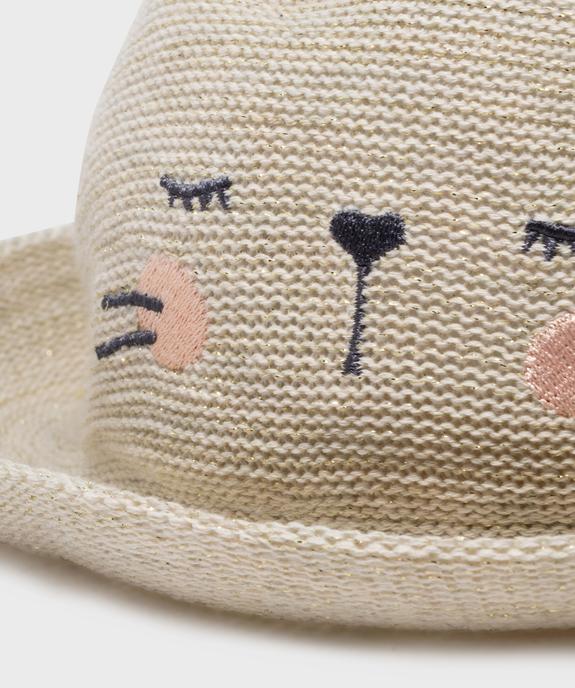 Chapeau souple avec oreilles de chat bébé fille vue2 - GEMO (ACCESS) - GEMO