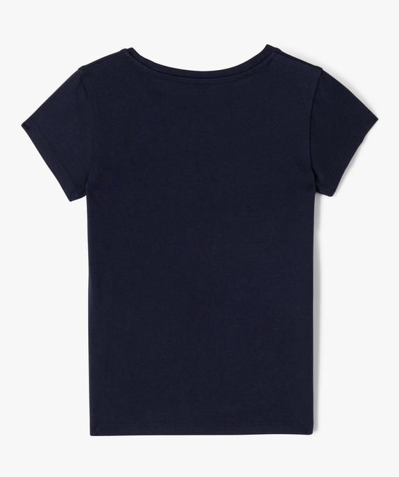 Tee-shirt à manches courtes à motif girly fille vue3 - GEMO (ENFANT) - GEMO