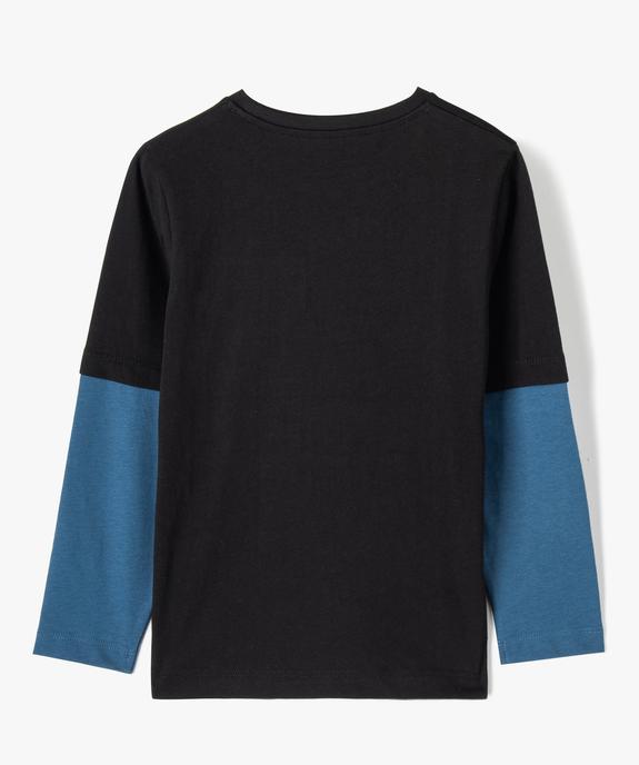 T-shirt manches longues poche 2-en-1 garçon vue3 - GEMO (ENFANT) - GEMO