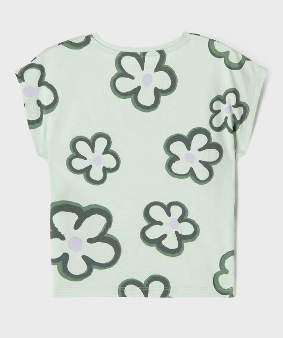 Tee-shirt manches courtes loose imprimé fille vue3 - GEMO (ENFANT) - GEMO