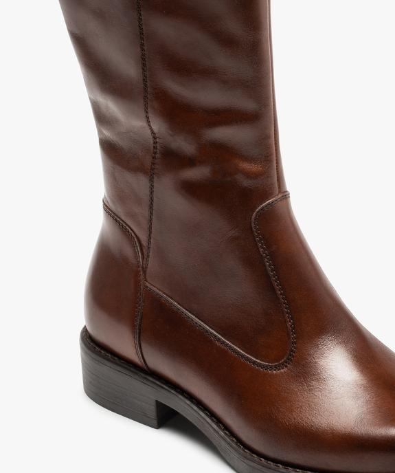 Bottes femme à talon plat unies style cavalières - Tanéo vue6 - TANEO - GEMO