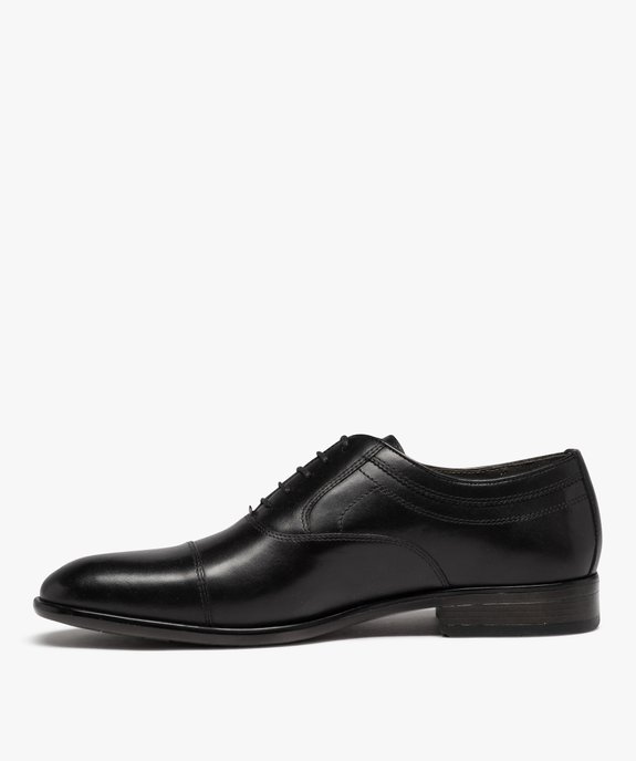 Derbies homme classiques dessus en cuir uni - Taneo vue3 - TANEO - GEMO