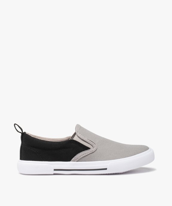 Slip-on garçon en toile bicolore avec col élastiqué vue1 - GEMO (ENFANT) - GEMO
