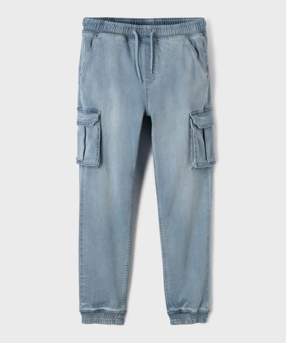 Jean jogger cargo en denim très extensible garçon vue1 - GEMO 4G GARCON - GEMO