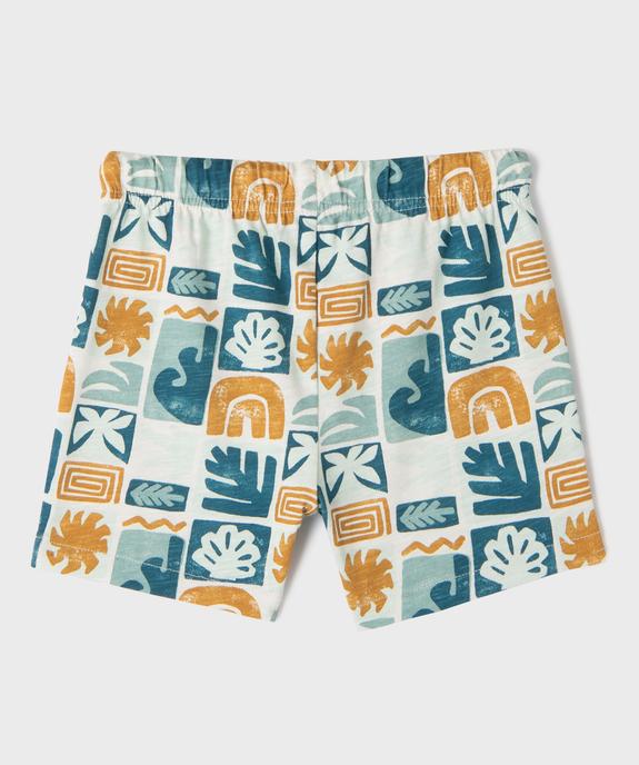 Short en coton fluide avec taille ajustable bébé garçon (lot de 2) vue3 - GEMO(BEBE DEBT) - GEMO