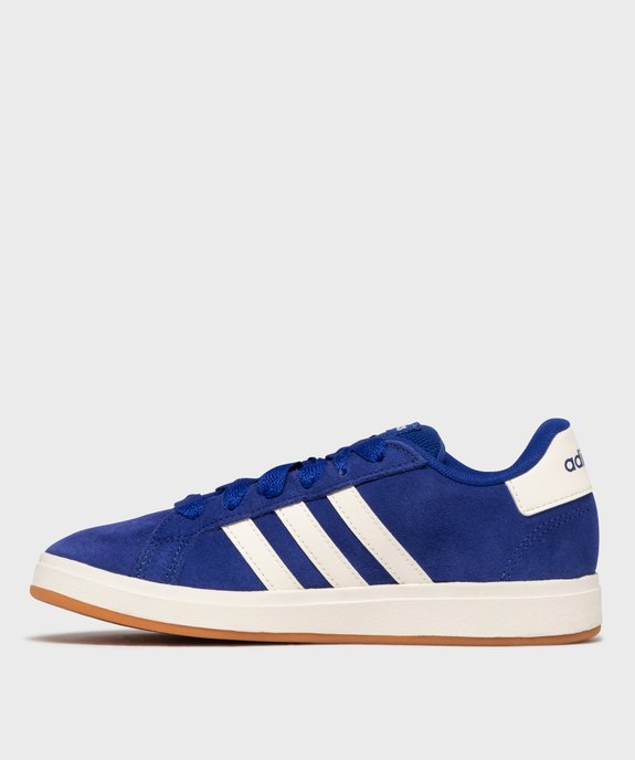 Baskets basses en cuir suédé Grand Court 00s garçon - Adidas vue3 - ADIDAS - GEMO