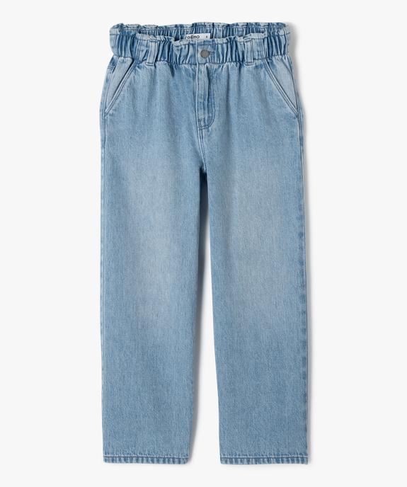 Jean wide leg avec ceinture élastique ajustable fille vue2 - GEMO (ENFANT) - GEMO