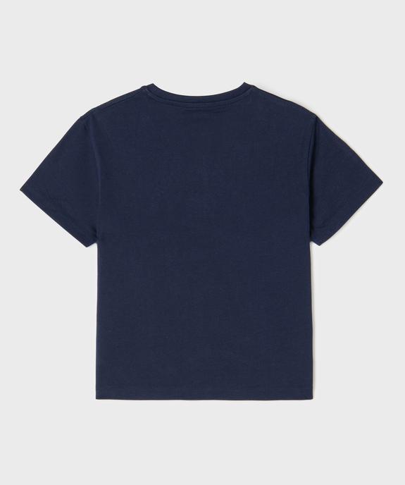 Tee-shirt manches courtes avec inscription brodée garçon - LuluCastagnette vue3 - LULU CASTAGNETTE GEMO FOR GOOD - GEMO