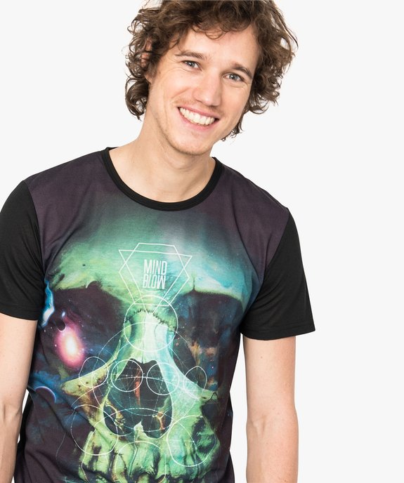 Tee-shirt à motif squelette - Mind Blow vue2 - GEMO (HOMME) - GEMO