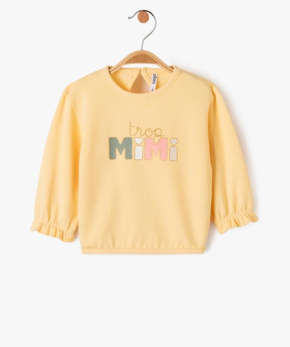 Sweat à motifs fleuris bébé fille vue2 - GEMO 4G BEBE - GEMO