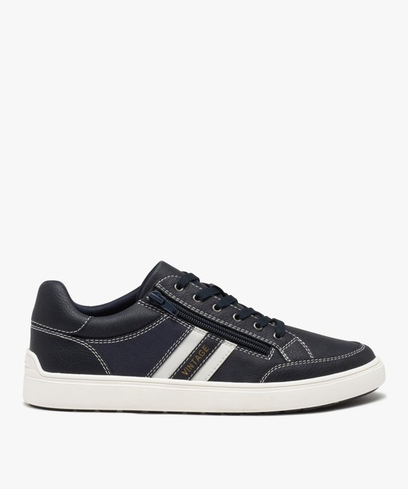 Baskets homme unies style vintage vue2 - GEMO (CASUAL) - GEMO