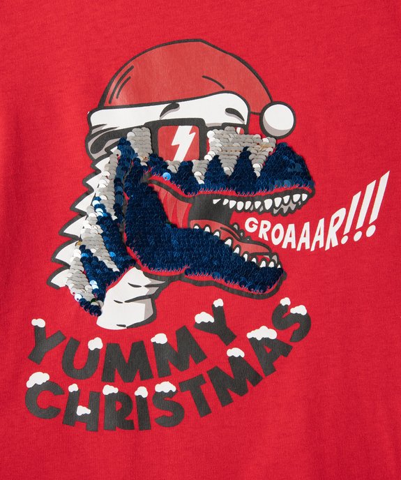 Tee-shirt garçon spécial Noël avec sequins réversibles vue2 - GEMO (ENFANT) - GEMO
