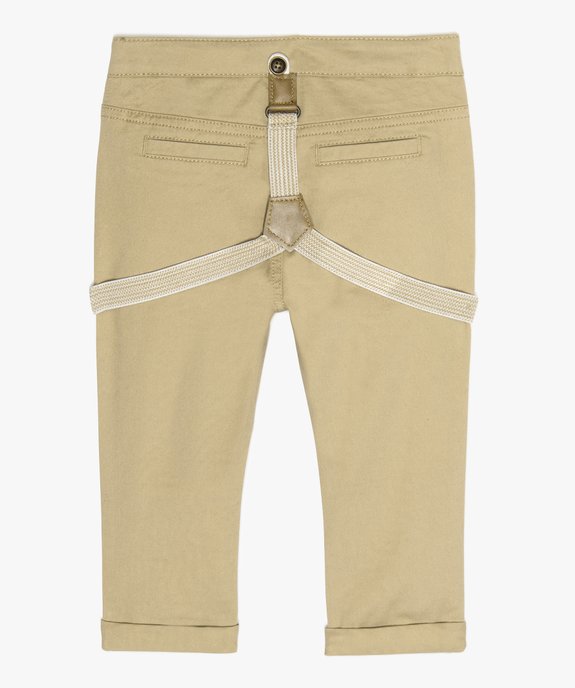 Pantalon bébé garçon chino avec bretelles amovibles vue2 - GEMO(BEBE DEBT) - GEMO