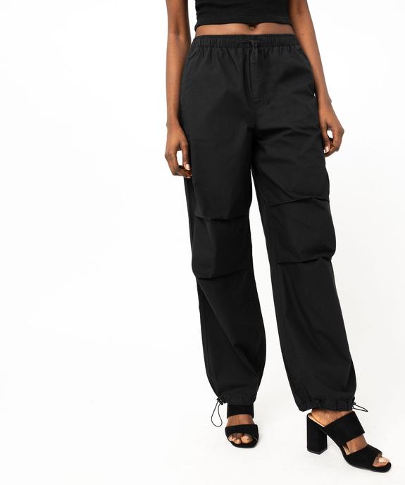 Pantalon baggy en toile de coton femme vue1 - GEMO(FEMME PAP) - GEMO