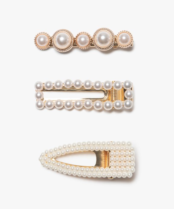 Pince à cheveux crocodile à perles (lot de 3) vue1 - GEMO (ACCESS) - GEMO