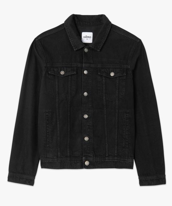 Veste en jean homme coupe droite vue4 - GEMO 4G HOMME - GEMO