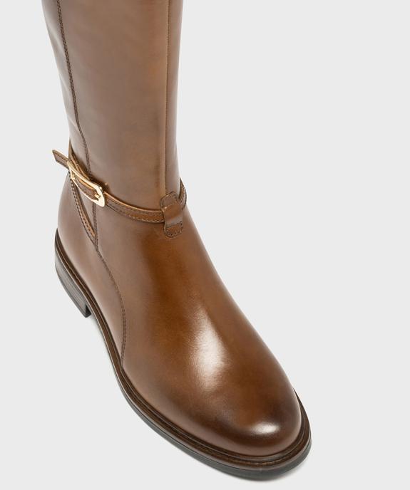 Bottes dessus cuir avec bride cheville femme - Tanéo vue5 - TANEO GEMO FOR GOOD - GEMO