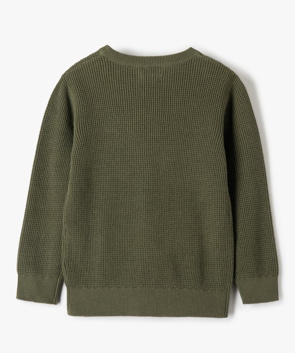 Pull garçon avec poche poitrine fantaisie vue3 - GEMO (ENFANT) - GEMO