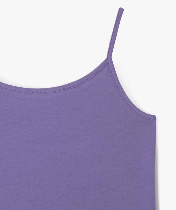 Débardeur en coton extensible à fines bretelles fille vue2 - GEMO 4G FILLE - GEMO