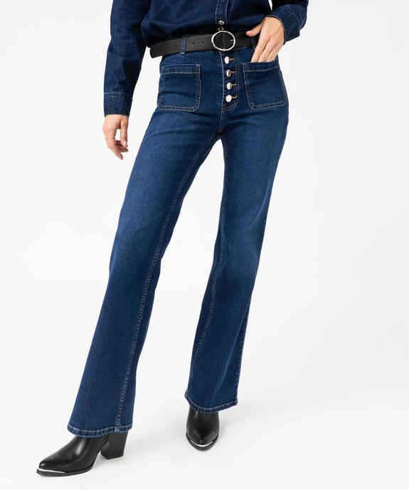 Jean flare taille haute femme - LuluCastagnette vue2 - LULU CASTAGNETT - GEMO