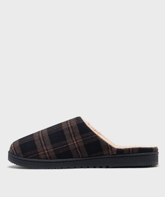 Chaussons mules à motif tartan homme - Isotoner vue3 - ISOTONER - GEMO