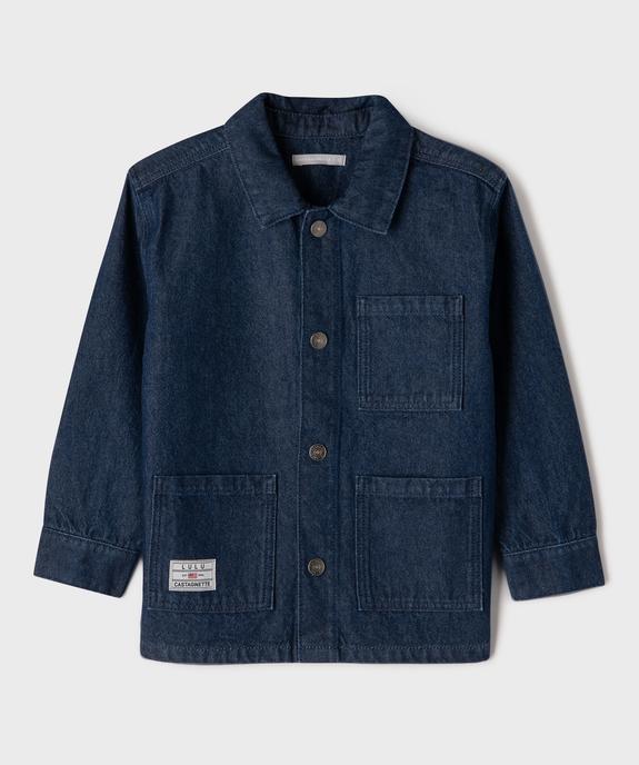 Veste en jean coupe droite garçon - LuluCastagnette vue2 - LULU CASTAGNETTE GEMO FOR GOOD - GEMO