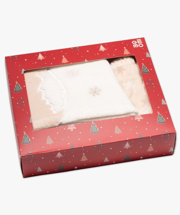 Pyjama doux spécial Noël femme vue2 - GEMO(HOMWR FEM) - GEMO