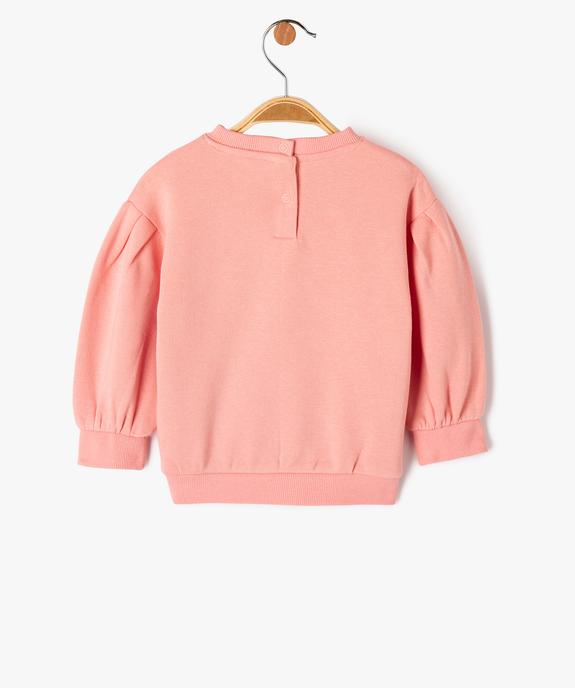 Sweat à manches bouffantes avec motifs colorés bébé fille vue3 - GEMO 4G BEBE - GEMO