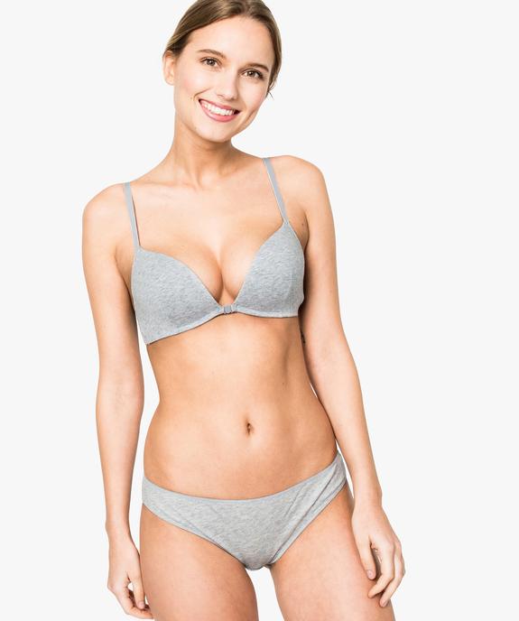 Soutien-gorge push-up sans armatures avec dos nageur en dentelle vue2 - GEMO(HOMWR FEM) - GEMO