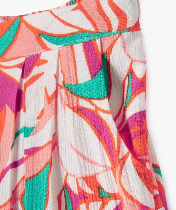 Short ample en viscose froissée fille vue2 - GEMO 4G FILLE - GEMO