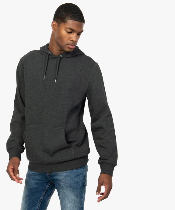 Sweat homme à capuche avec poche kangourou vue1 - GEMO (HOMME) - GEMO