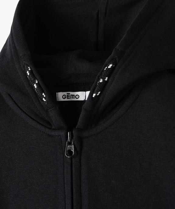 Sweat zippé et molletonné à capuche garçon vue3 - GEMO (ENFANT) - GEMO