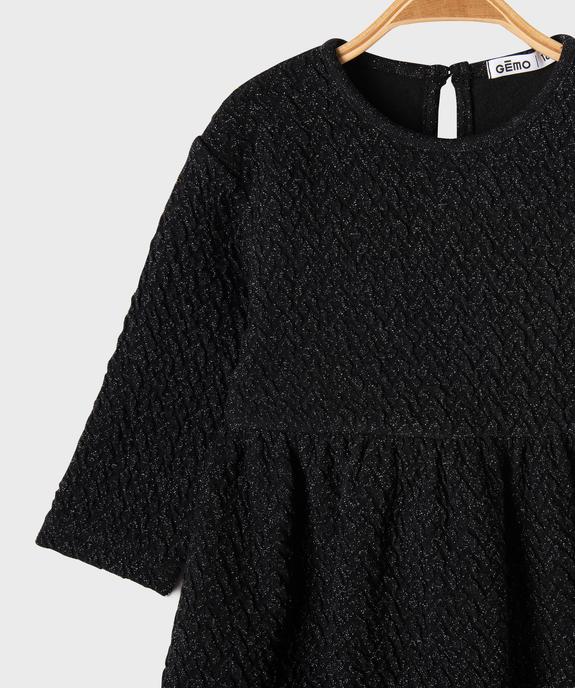 Robe pailletée en maille texturée bébé fille vue2 - GEMO(BEBE DEBT) - GEMO