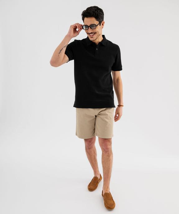 Polo manches courtes en maille nid d'abeille homme vue4 - GEMO (HOMME) - GEMO