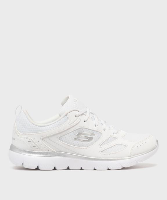 Baskets basses running en mesh avec semelle à mémoire de forme femme - Skechers vue1 - SKECHERS - GEMO