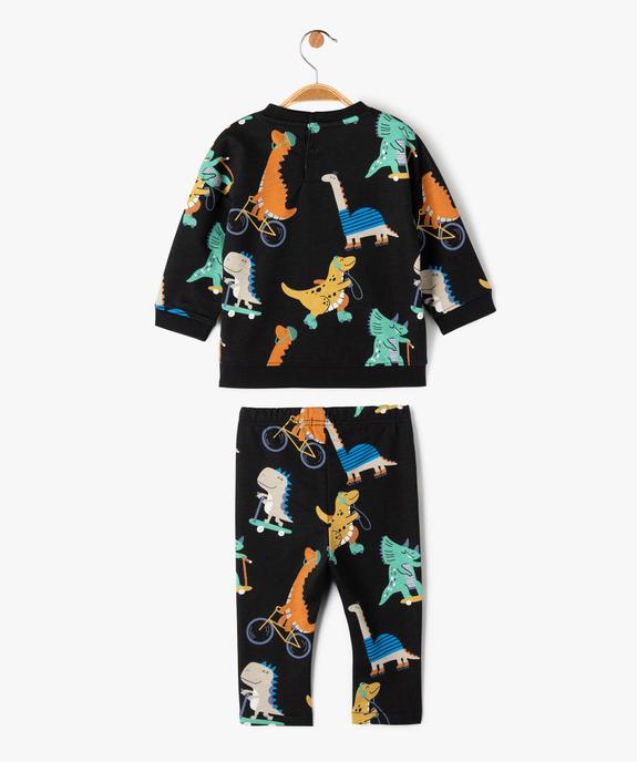 Ensemble 2 pièces en molleton doux imprimé sweat + legging bébé garçon vue4 - GEMO(BEBE DEBT) - GEMO