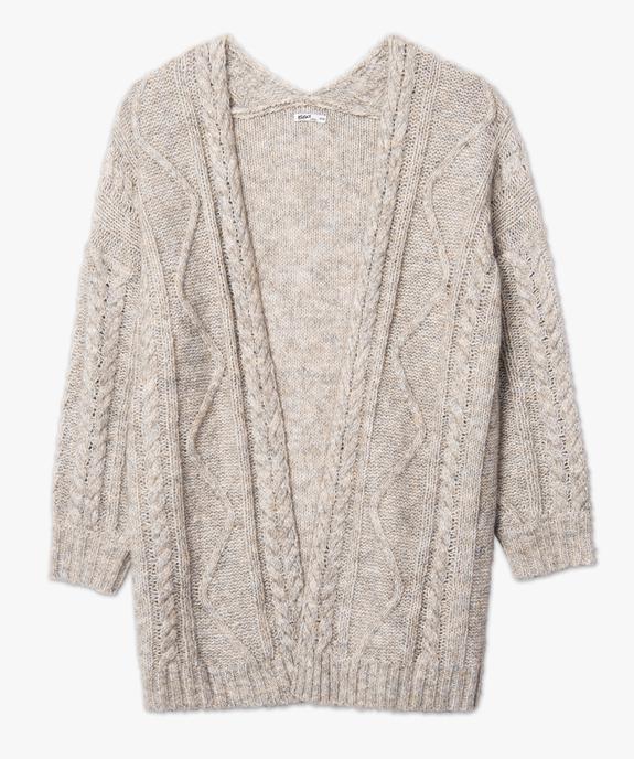 Gilet femme grande taille en grosse maille torsadée vue4 - GEMO (G TAILLE) - GEMO