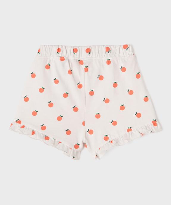 Short en coton avec volants bébé fille (lot de 2) vue3 - GEMO(BEBE DEBT) - GEMO