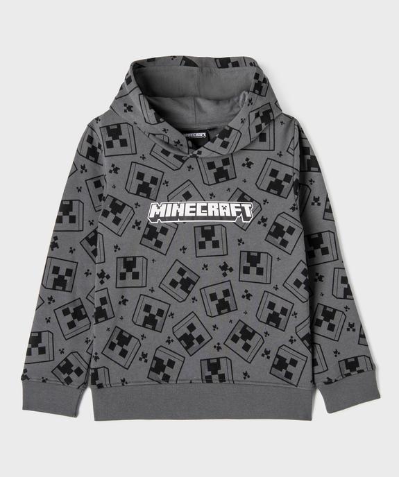 Sweat à capuche imprimé garçon - Minecraft vue1 - MINECRAFT - GEMO