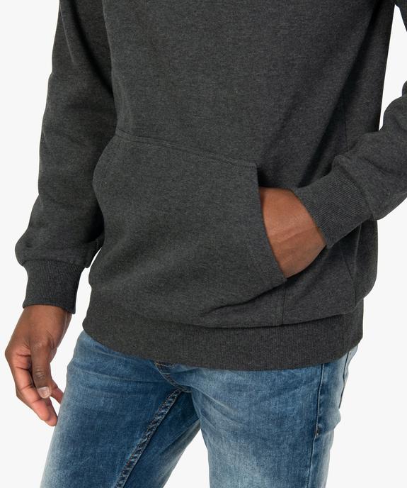 Sweat homme à capuche avec poche kangourou vue2 - GEMO (HOMME) - GEMO