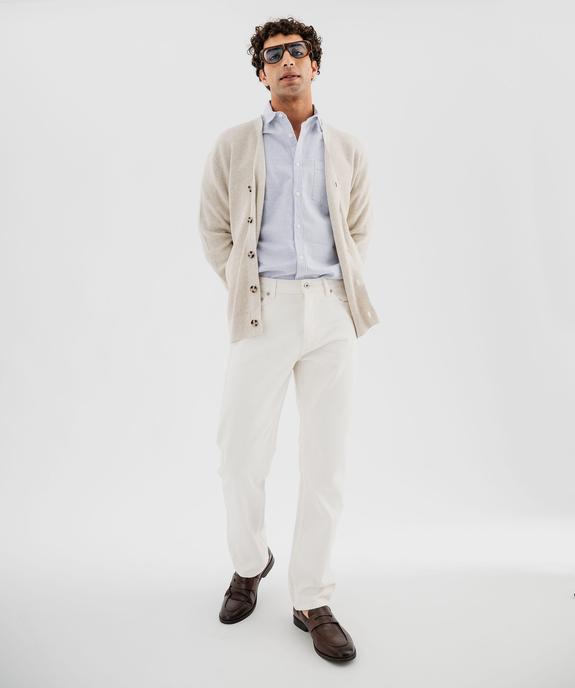 Gilet à col V en coton homme vue4 - GEMO (HOMME) - GEMO