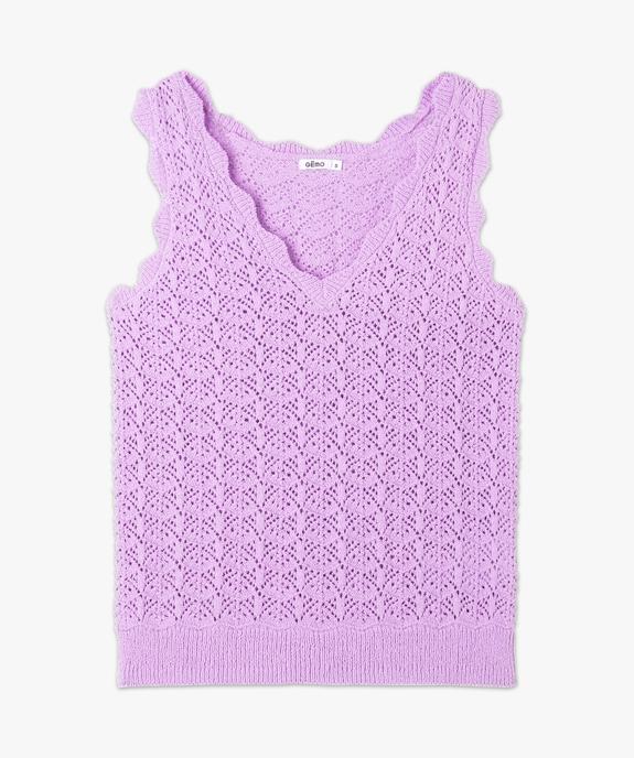 Débardeur sans manches en crochet femme vue4 - GEMO(FEMME PAP) - GEMO