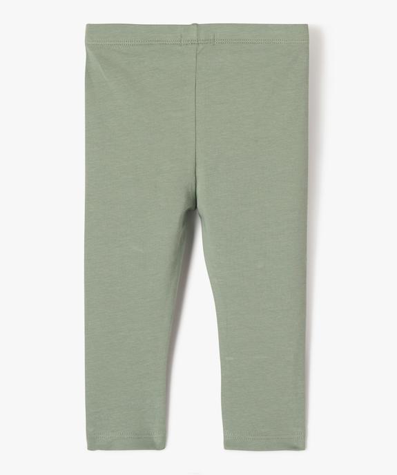 Legging long en coton stretch bébé fille vue3 - GEMO 4G BEBE - GEMO
