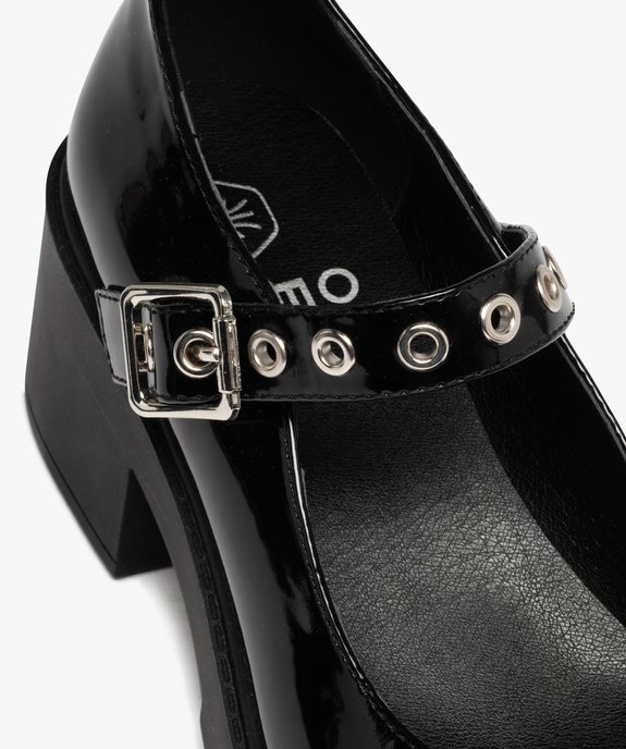 Escarpin verni avec semelle plateforme femme vue6 - GEMO(URBAIN) - GEMO