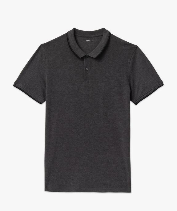 Polo à manches courtes et finitions fantaisie homme vue4 - GEMO 4G HOMME - GEMO